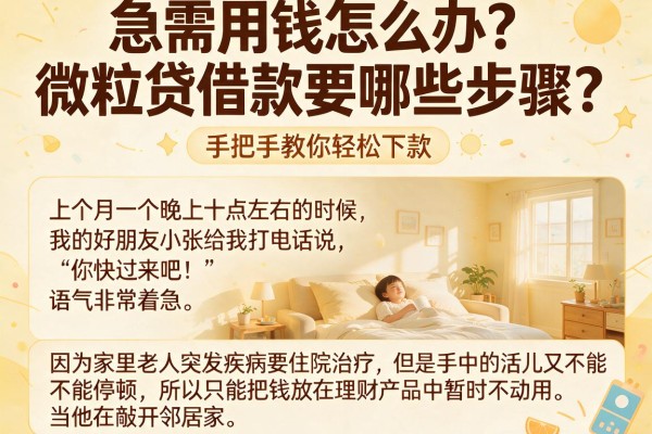 急需用钱怎么办？微粒贷借款要哪些步骤？手把手教你轻松下款