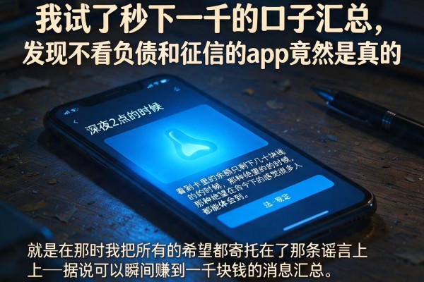 我试了秒下一千的口子汇总，发现不看负债和征信的app竟然是真的