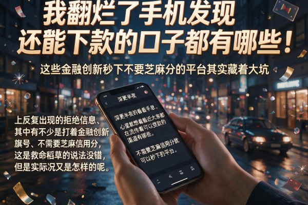 我翻烂了手机发现还能下款的口子都有哪些，这些金融创新秒下不要芝麻分的平台其实藏着大坑
