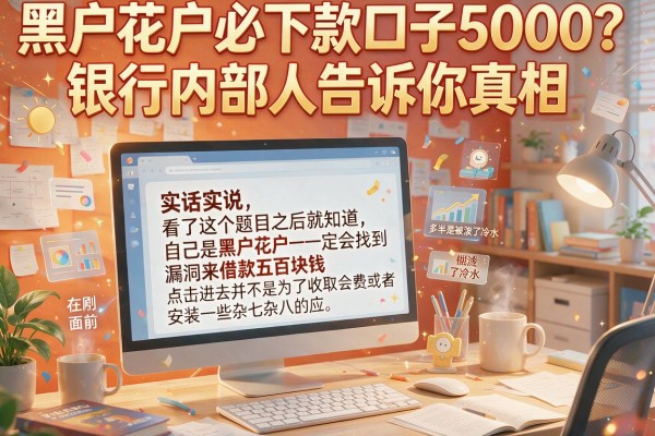 黑户花户必下款口子5000？银行内部人告诉你真相