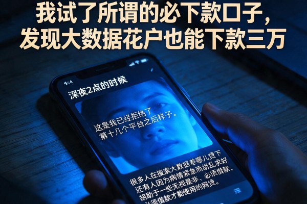 我试了所谓的必下款口子，发现大数据花户也能下款三万
