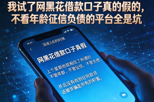 我试了网黑花借款口子真的假的，发现不看年龄征信负债的平台全是坑