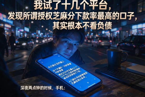 我试了十几个平台，发现所谓授权芝麻分下款率最高的口子，其实根本不看负债