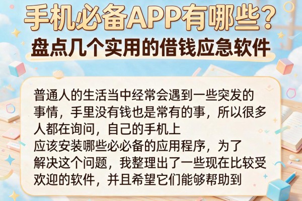 手机必备APP有哪些？盘点几个实用的借钱应急软件
