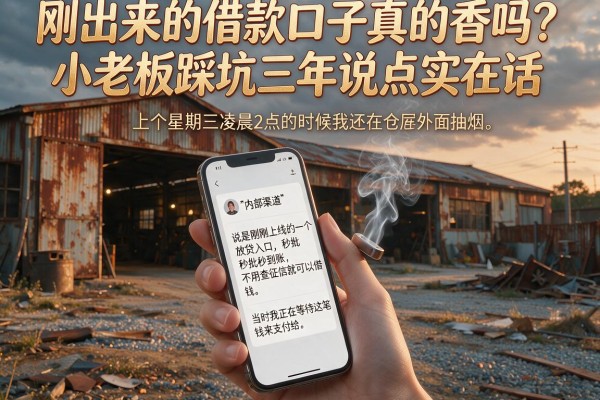 刚出来的借款口子真的香吗？小老板踩坑三年说点实在话