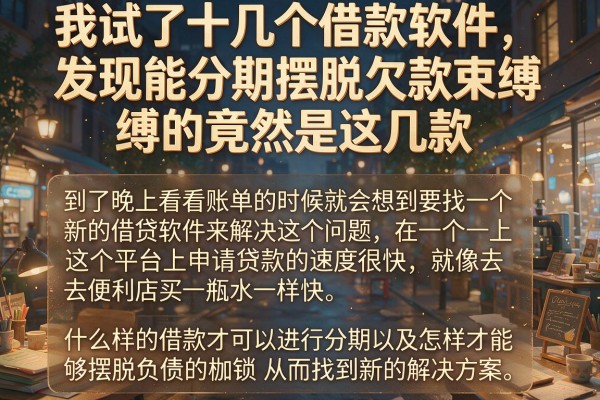 我试了十几个借款软件，发现能分期摆脱欠款束缚的竟然是这几款