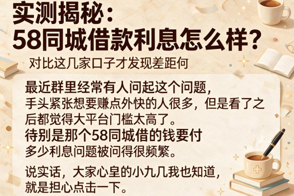 实测揭秘：58同城借款利息怎么样？对比这几家口子才发现差距
