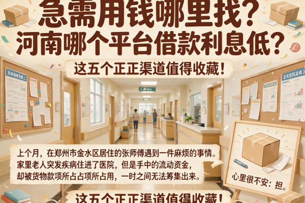 急需用钱哪里找？河南哪个平台借款利息低？这五个正规渠道值得收藏！