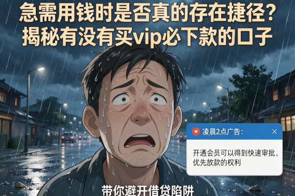 急需用钱时是否真的存在捷径？揭秘有没有买vip必下款的口子，带你避开借贷陷阱