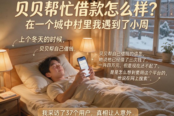 贝贝帮忙借款怎么样？我采访了37个用户，真相让人意外