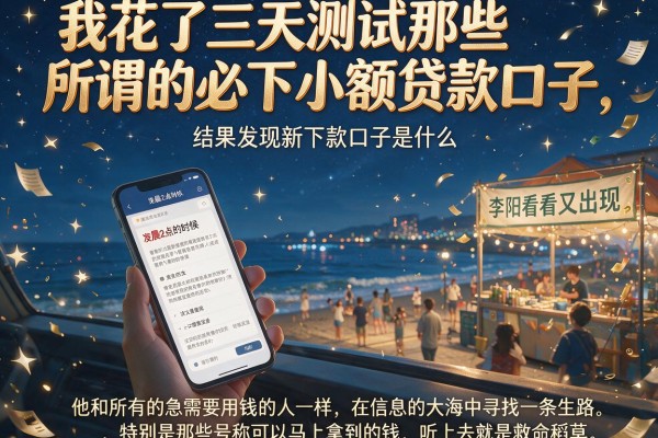 我花了三天测试那些所谓的必下小额贷款口子，结果发现新下款口子是什么