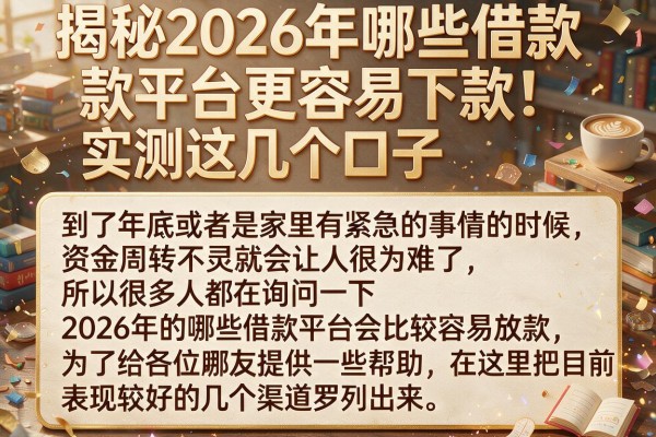 揭秘2026年哪些借款平台更容易下款，实测这几个口子