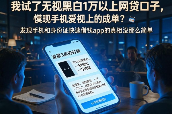 我试了无视黑白1万以上网贷口子，发现手机和身份证快速借钱app的真相没那么简单