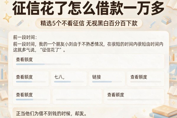 征信花了怎么借款一万多，精选5个不看征信无视黑白百分百下款