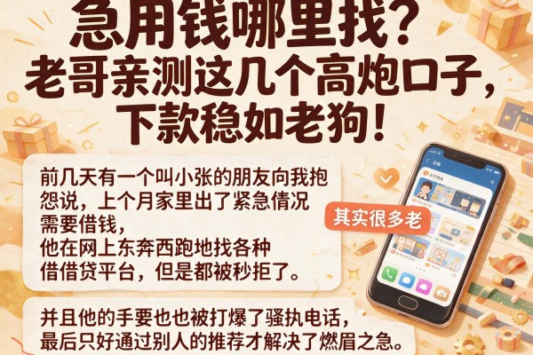急用钱哪里找?老哥亲测这几个高炮口子,下款稳如老狗!