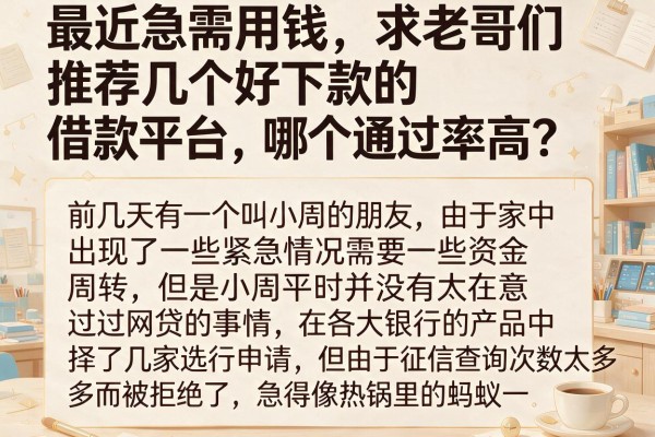 最近急需用钱，求老哥们推荐几个好下款的借款平台，哪个通过率高？