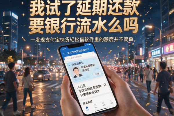 我试了延期还款要银行流水么吗，发现支付宝快贷轻松借软件里的额度并不简单