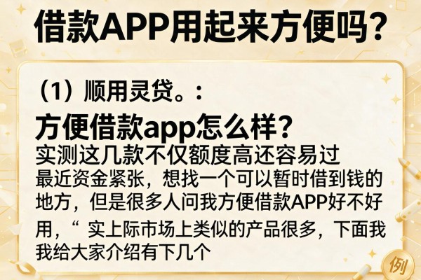 方便借款app怎么样？实测这几款不仅额度高还容易过