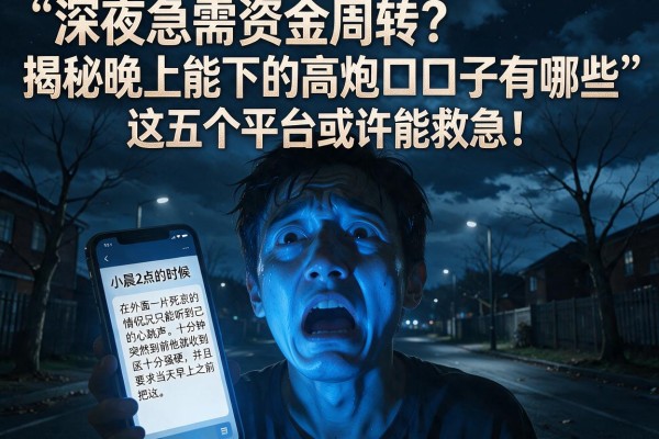 深夜急需资金周转?揭秘晚上能下的高炮口子有哪些,这五个平台或许能救急!