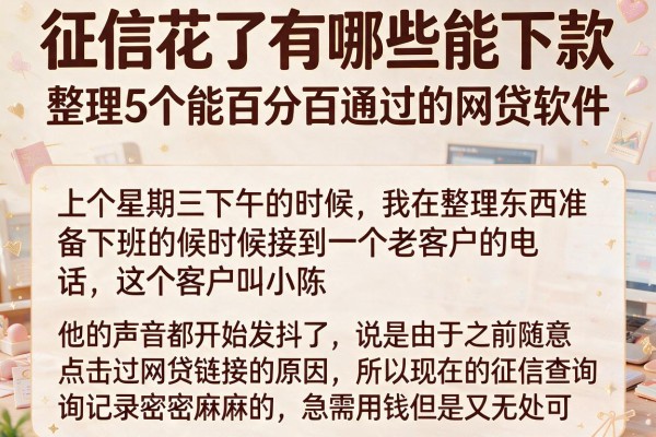 征信花了有哪些能下款，整理5个能百分百通过的网贷软件