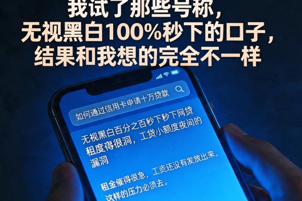 我试了那些号称无视黑白100%秒下的口子，结果和我想的完全不一样
