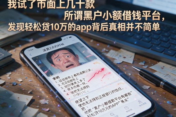 我试了市面上几十款所谓黑户小额借钱平台，发现轻松贷10万的app背后真相并不简单