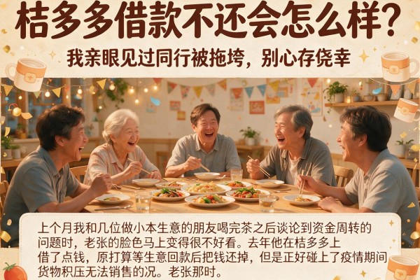桔多多借款不还会怎么样?我亲眼见过同行被拖垮,别心存侥幸