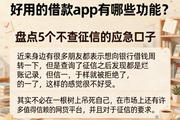 好用的借款app有哪些功能？盘点5个不查征信的应急口子