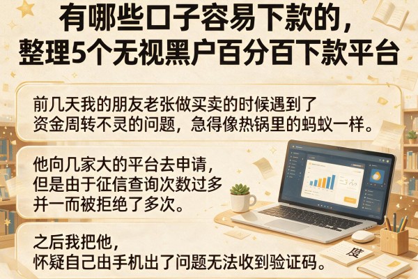 有哪些口子容易下款的，整理5个无视黑户百分百下款平台