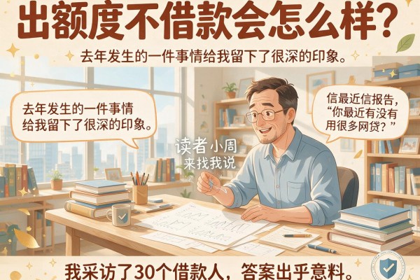 出额度不借款会怎么样？我采访了30个借款人，答案出乎意料