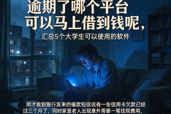 逾期了哪个平台可以马上借到钱呢，汇总5个大学生可以使用的软件
