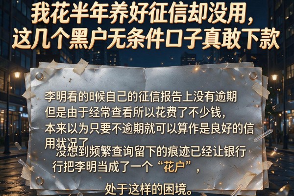 我花半年养好征信却没用，这几个黑户无条件口子真敢下款