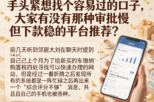 手头紧想找个容易过的口子，大家有没有那种审批慢但下款稳的平台推荐？