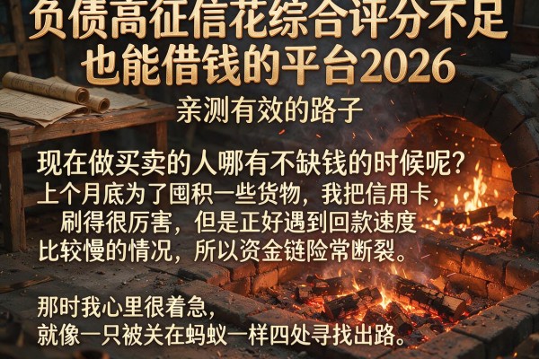 负债高征信花综合评分不足也能借钱的平台2026，亲测有效的路子