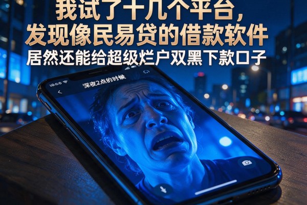 我试了十几个平台，发现像民易贷的借款软件居然还能给超级烂户双黑下款口子