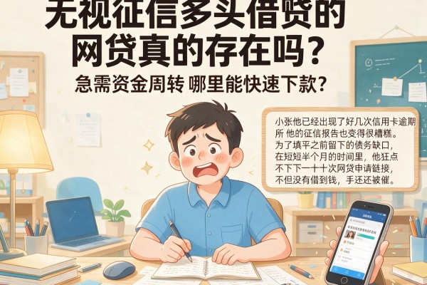 无视征信多头借贷的网贷真的存在吗？急需资金周转哪里能快速下款？