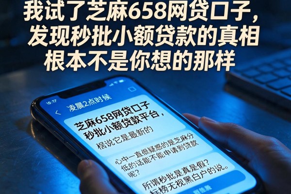 我试了芝麻658网贷口子，发现秒批小额贷款的真相根本不是你想的那样