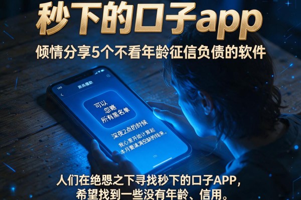 秒下的口子app，倾情分享5个不看年龄征信负债的软件