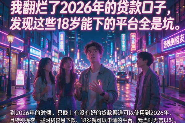 我翻烂了2026年的贷款口子，发现这些18岁能下的平台全是坑