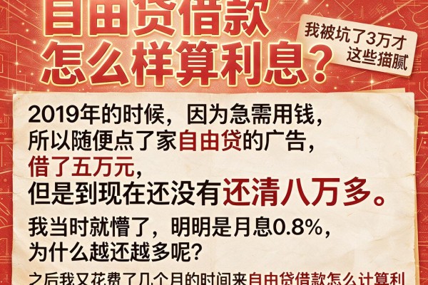自由贷借款怎么样算利息？我被坑了3万才搞懂这些猫腻