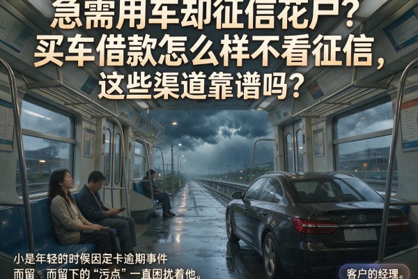 急需用车却征信花户?买车借款怎么样不看征信,这些渠道靠谱吗?