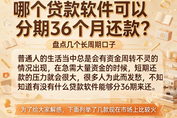 哪个贷款软件可以分期36个月还款？盘点几个长周期口子