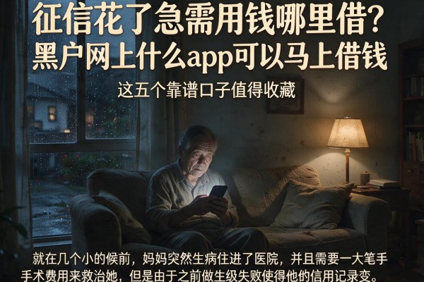 征信花了急需用钱哪里借？黑户网上什么app可以马上借钱，这五个靠谱口子值得收藏