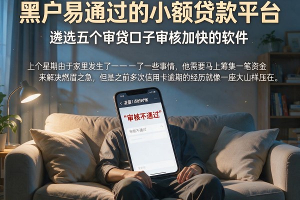 黑户易通过的小额贷款平台，遴选五个审贷口子审核加快的软件