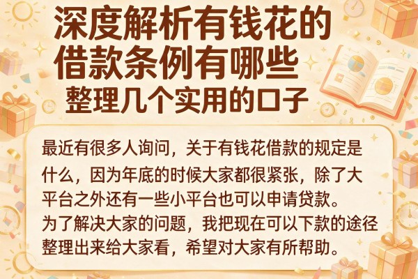 深度解析有钱花的借款条例有哪些，整理几个实用的口子