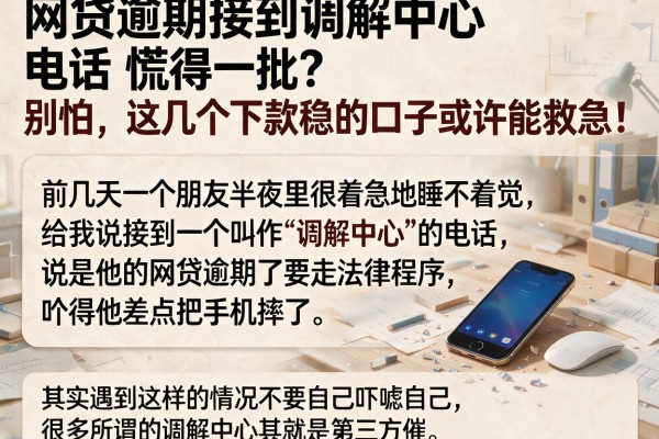 网贷逾期接到调解中心电话慌得一批？别怕，这几个下款稳的口子或许能救急！