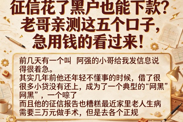 征信花了黑户也能下款？老哥亲测这五个口子，急用钱的看过来！