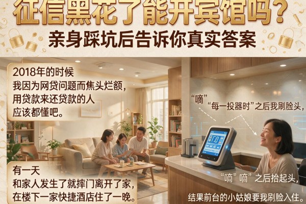 征信黑花了能开宾馆吗？亲身踩坑后告诉你真实答案
