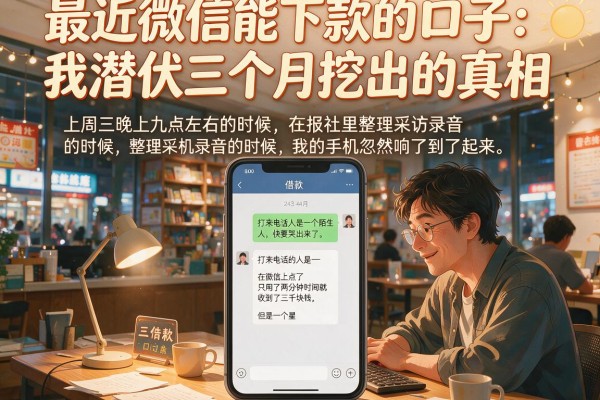 最近微信能下款的口子：我潜伏三个月挖出的真相