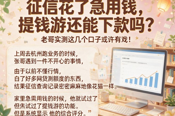 征信花了急用钱，提钱游还能下款吗？老哥实测这几个口子或许有戏！